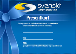 Svenskt kosttillskott presentkort