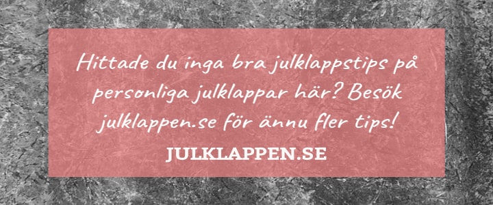 Personlig julklappar 2019